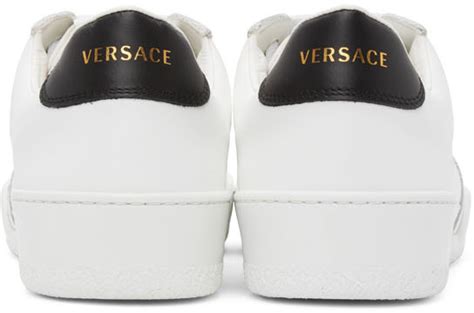 Versace: White & Black Ilus Sneakers 